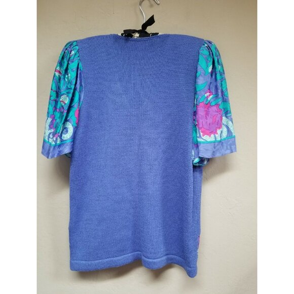 Vintage Anne Crimmins for UMI Collections Sweater Blue Skirt Set Sz Medium / 10 - Picture 4 of 12